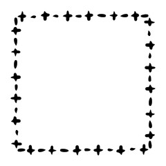 Naklejka premium art doodle square frame 