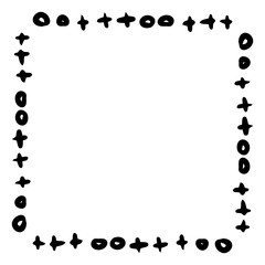 art doodle square frame
