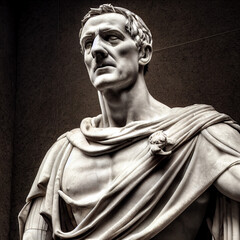 Julius Caesar as a Marble Statue - obrazy, fototapety, plakaty