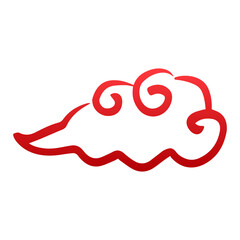 red doodle chinese cloud
