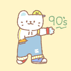 90‘sストリート風ゆるキャラクター！