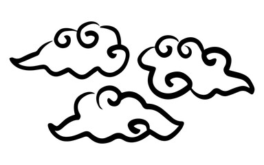 doodle chinese cloud
