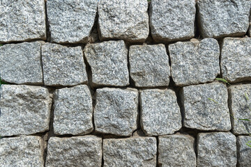Background from granite stones in the old wall.