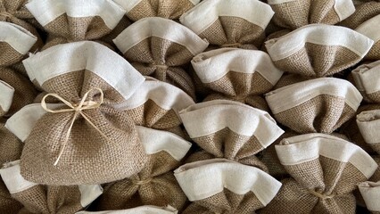 burlap bags, natural fabric, background