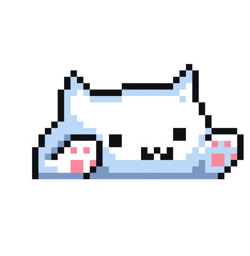 Pixel art of a cute cat