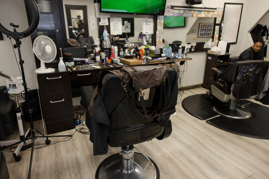 Barber shop chair and equipment