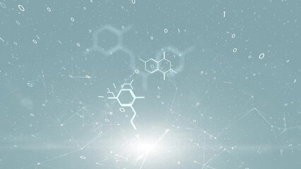 Bright shine chemical bonds seamless looping copy space science animation background. - Powered by Adobe