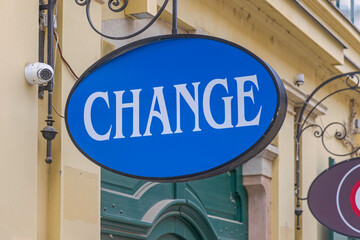 Money Change Sign