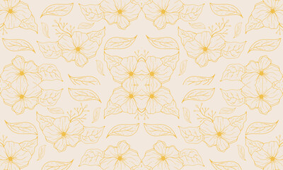 Vector floral pattern.Design for wallpaper, wrapping paper, background, fabric. Seamless vector pattern with ornate flowers.