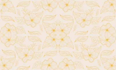Zelfklevend Fotobehang Vector floral pattern.Design for wallpaper, wrapping paper, background, fabric. Seamless vector pattern with ornate flowers. © Achmad