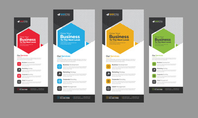 Modern Corporate Business Roll Up Banner Standee Template Vector Design, Abstract Creative X Banner, Pull Up Banner Layout for Advertisement, Ads, Exhibition, Display