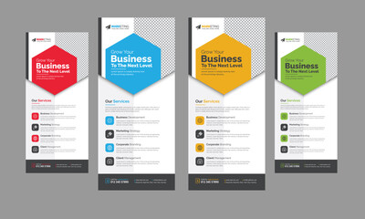 Modern Corporate Business Roll Up Banner Standee Template Vector Design, Abstract Creative X Banner, Pull Up Banner Layout for Advertisement, Ads, Exhibition, Display