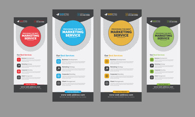 Modern Corporate Business Roll Up Banner Standee Template Vector Design, Abstract Creative X Banner, Pull Up Banner Layout for Advertisement, Ads, Exhibition, Display