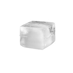 Obraz premium Studio shot of a ice cube for a cold drink in black and white before while background