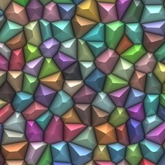 Obraz premium Mosaic of colored diamonds with effects