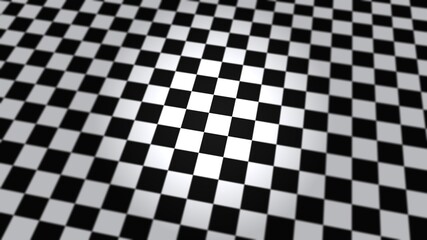 Angled view of the chessboard with effects