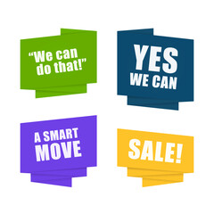 Set of special sale colorful stickers labels