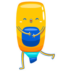 Cute Highlight Pen Mascot Character Illustration