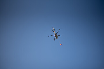 helicopter in the sky