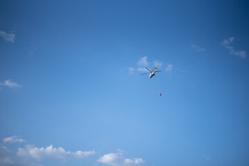 helicopter in the sky