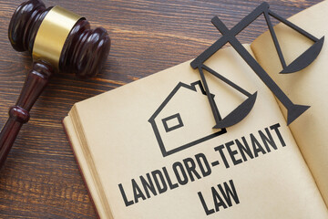 Landlord-Tenant Law is shown using the text - obrazy, fototapety, plakaty