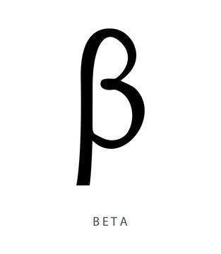 Beta lowercase symbol second Greek letter