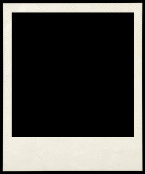 Instant photo frame isolated black background