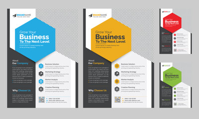 Modern Corporate Business Flyer Leaflet Template Design, Abstract Flyer Brochure Cover Vector Design, Annual Report, Business Proposal, Promotion, Advertise, Publication Layout