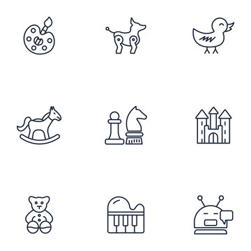 baby toy icons set . baby toy pack symbol vector elements for infographic web
