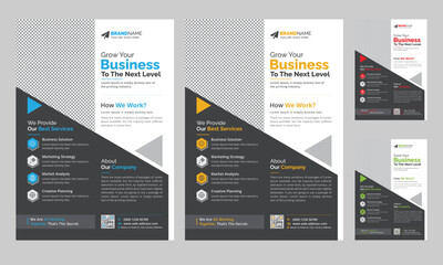 Modern Corporate Business Flyer Leaflet Template Design, Abstract Flyer Brochure Cover Vector Design, Annual Report, Business Proposal, Promotion, Advertise, Publication Layout