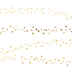 Gold Stars Confetti String Background