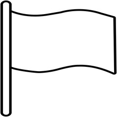 Flag Isolated Vector icon which can easily modify or edit

