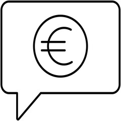 euro bubble Isolated Vector icon which can easily modify or edit

