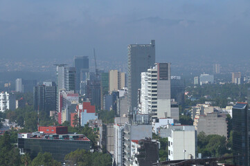 Aerial view of the south of Mexico City