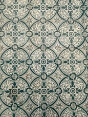 Blue and yellow Azulejos tiles. Patchwork print for wallpaper design. Traditional Portuguese Mosaic, Spanish Majolica tile desoration. Watercolor artwork, antique tileable ceramics, heritage. Floral