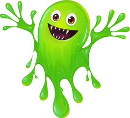 Green slime monster.Halloween detail.Vector illustration.
