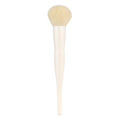Professional makeup brush closeup isolated on white background	