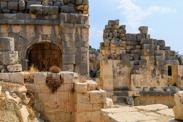 The ruins of the acropolis in Demre in Turkey in the province of Antalya, the ancient city of Myra