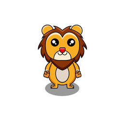 Fototapeta premium cute lion premium illustration vector