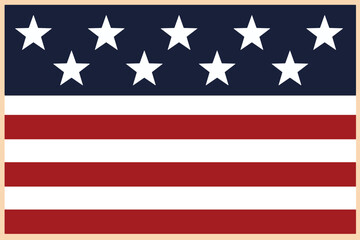 red white blue stars stripes craft american flag holiday banner america national pride symbol sign