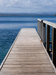 Jetty InTo Lake Taupo Acacia Bay