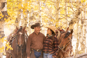 Ranch Couple with Dog