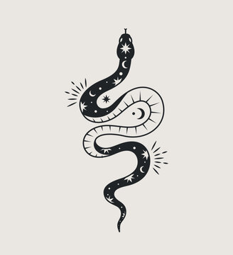Mystical esoteric snake