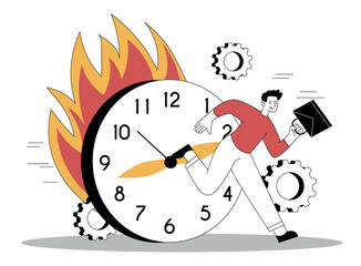 Busy businessman concept