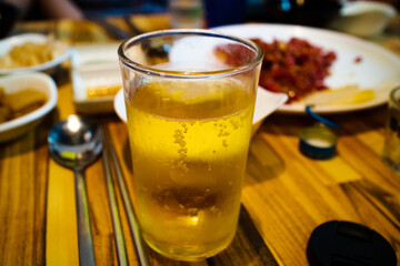 맥주와 육회