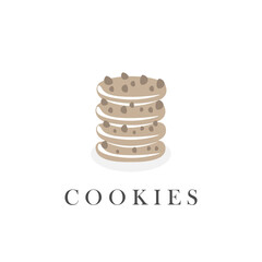 Delicious cookie simple illustration logo