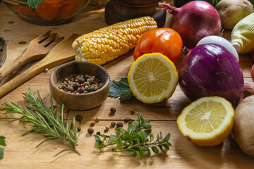 verduras frescas de todo tipo, alimentos totalmente saludables listas para cocinar 