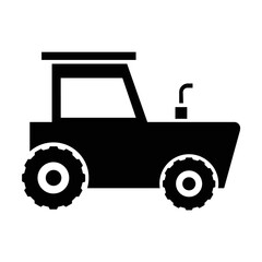 Tractor black icon. Suitable for website, content design, poster, banner, or video editing needs