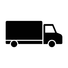 Truck black icon. Suitable for website, content design, poster, banner, or video editing needs