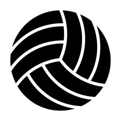 Volley ball flat icon for apps and websites with transparent background PNG